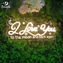 I love you to the moon and back again Neon Sign