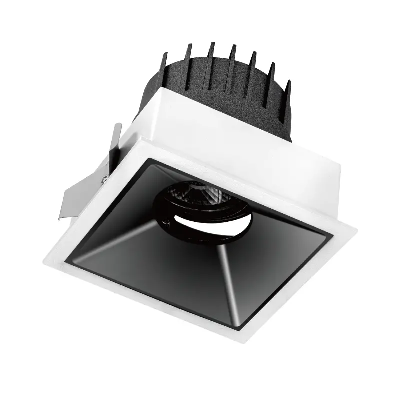 Modern commercial lighting Hotel light square frame, adjustable, antiglare reflector provide