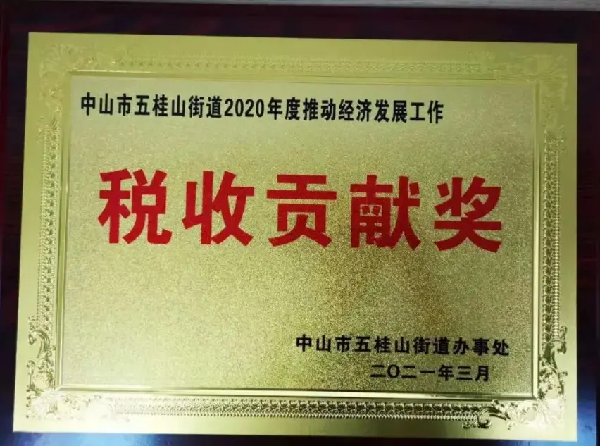 Leader Metal won the "Tax Contribution Award 2020" in Wuguishan town