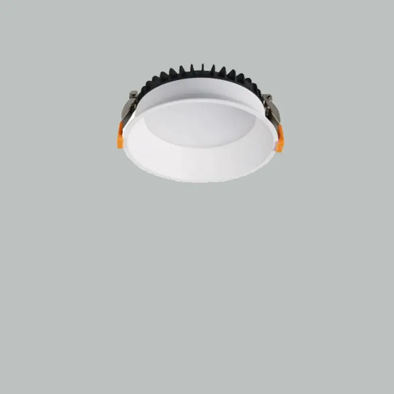 Stylish and atmospheric commercial downlights decorate the architectural space.