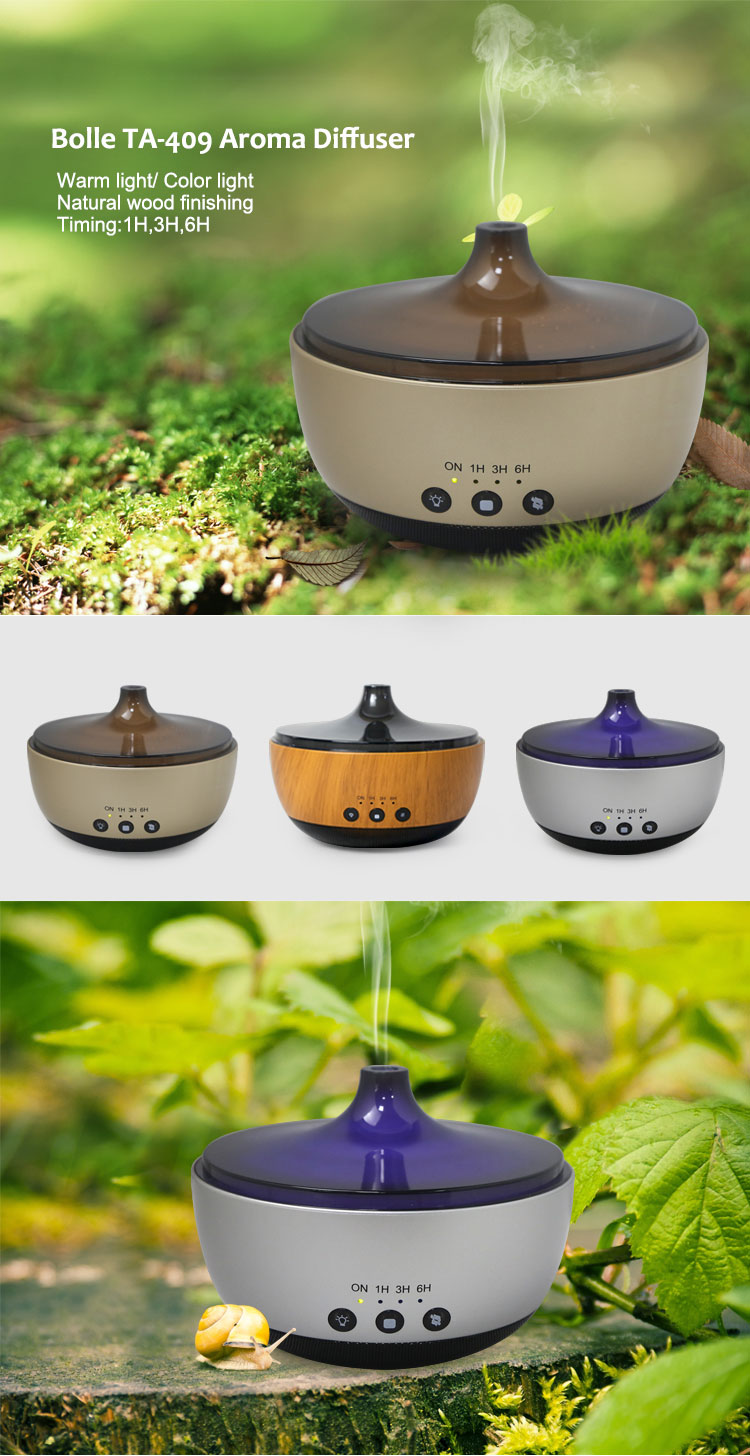 200ml Air Wood Grain Aroma Diffuser with Bluetooth Speaker