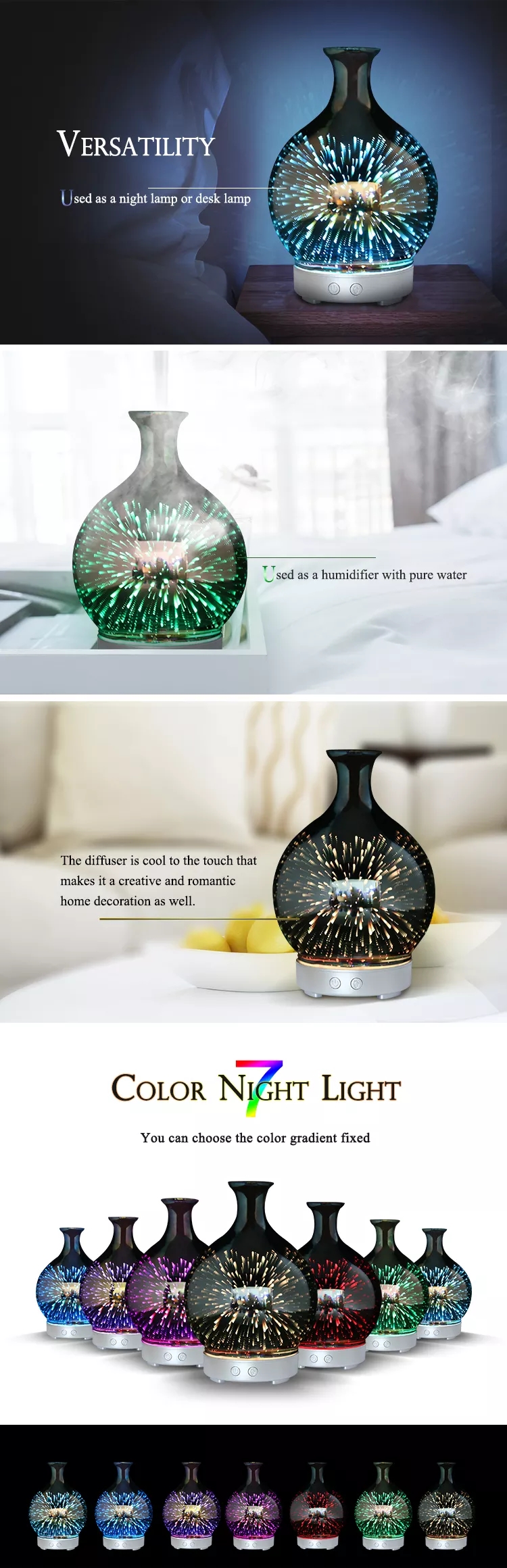 Air 100ml Glass Aroma Diffuser for Room