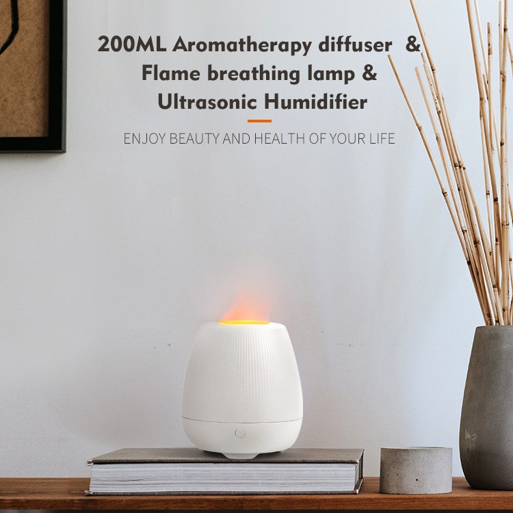 200ml Warm Flame Aroma Diffuser for Desktop