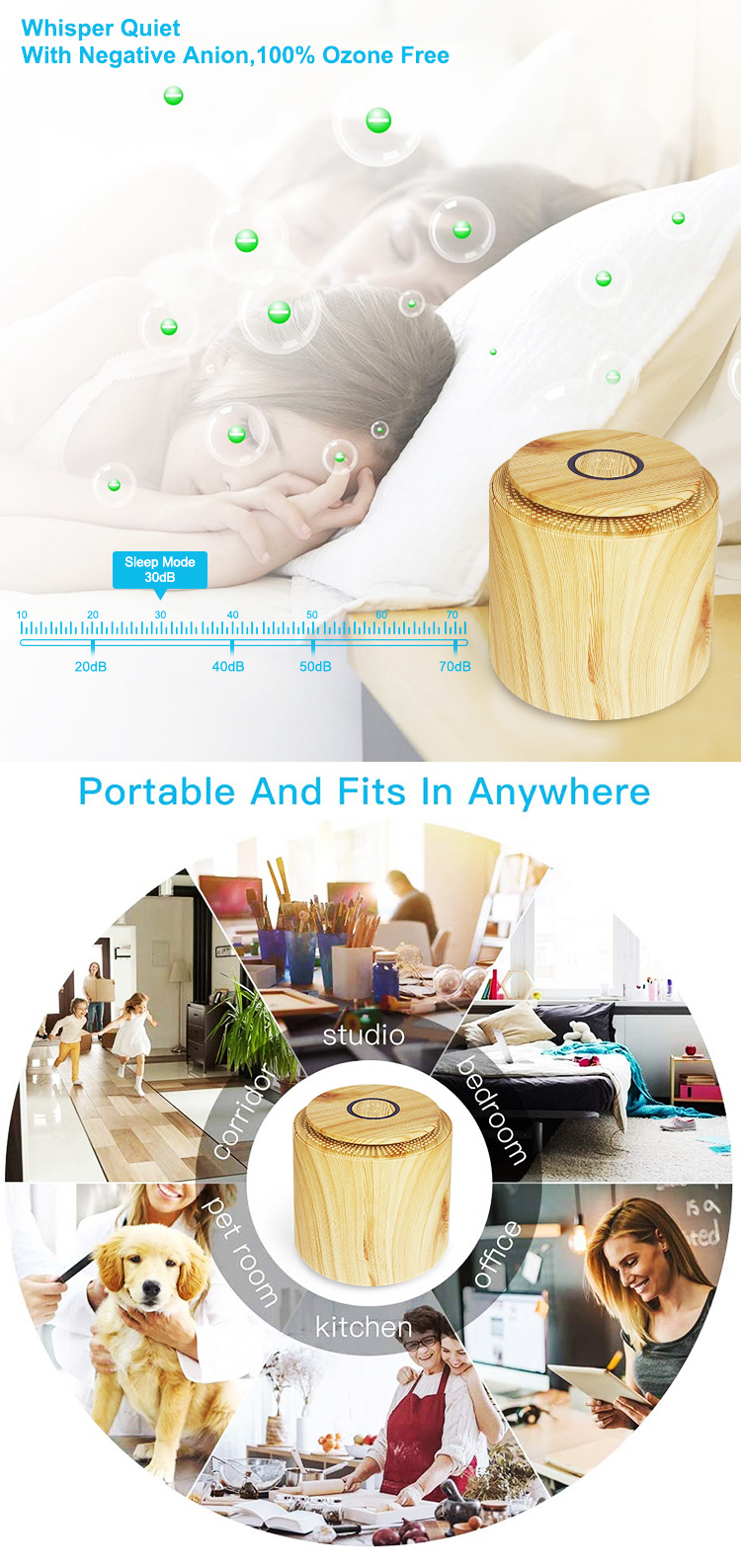 House Indoor Desk Air Purifier for Baby