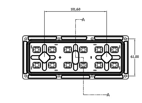 Street light lens DK-173-160X80-TPII-M-H-12H1-5050-B