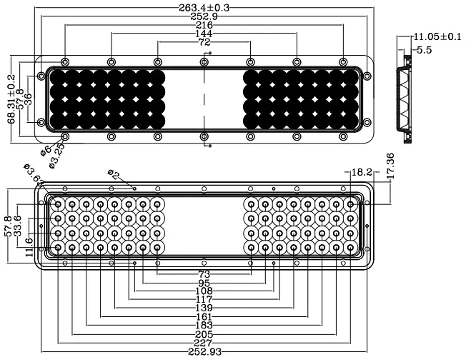 High power led lens DK263x68-25-64H1
