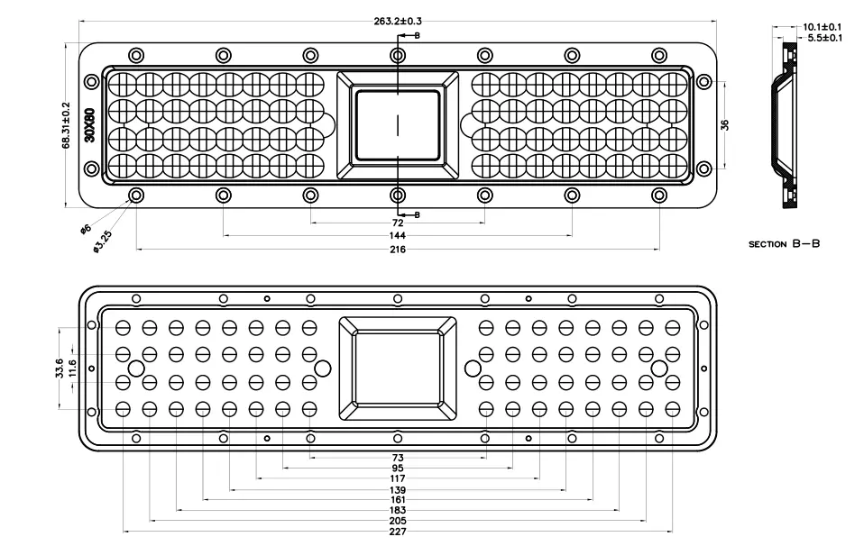 High power led lens DK263x68-30x80-64H1