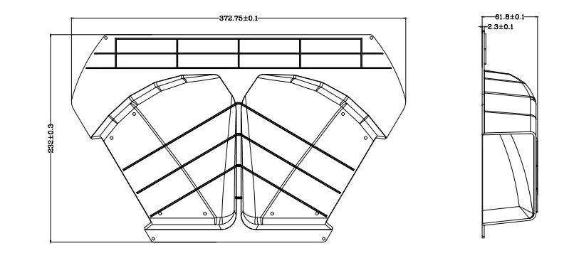 Street light reflector DK-372X232-REF-TP-II-VS 2