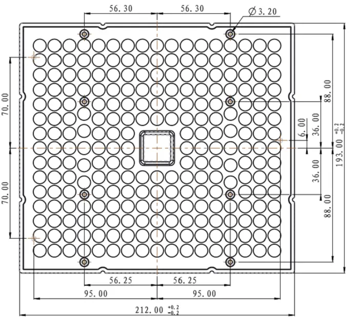 High bay light lens DK 212X193 60 LENS 242H1