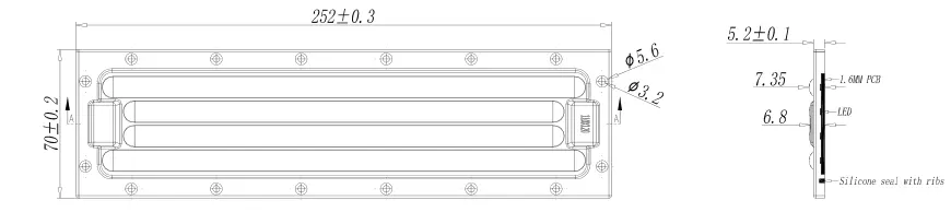 UV led lens DK-252X70-110X120-LENS 4