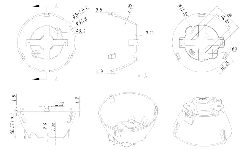 Downlight lens DK-28-08-Shadow-LENS-XHP35 6