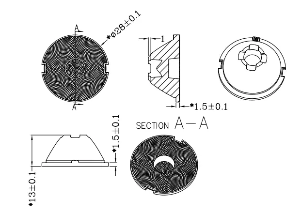 Downlight lens DK-28-08-Shadow-LENS-XHP35 4
