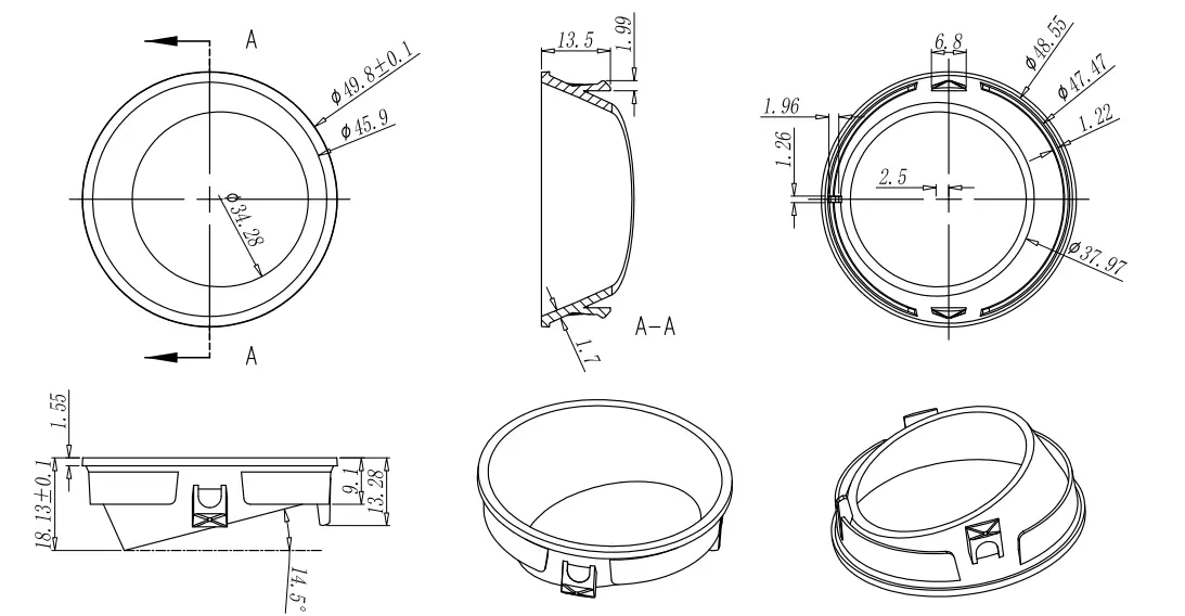 Downlight lens DK-28-08-Shadow-LENS-XHP35 5