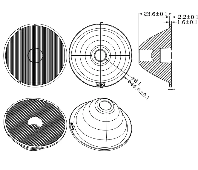 Stage light lens DK-45-45X15-LENS-ST 2