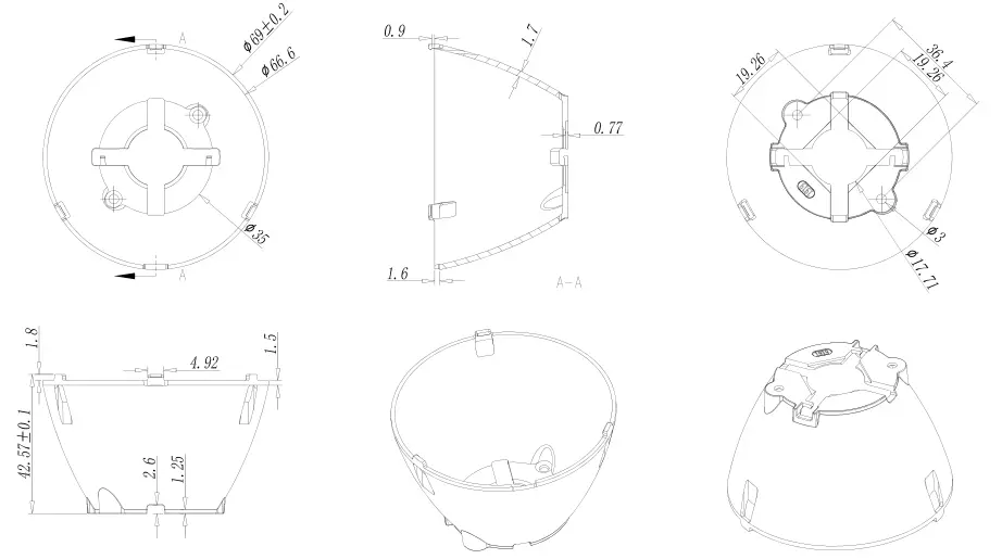 Downlight lens XU Series 2