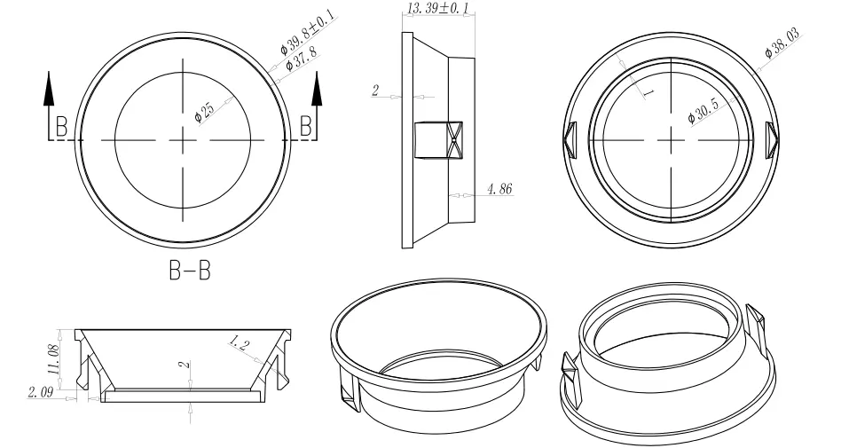 Downlight lens XU Series 6