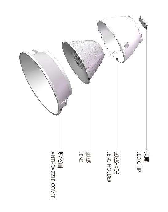 Downlight lens XU Series 5