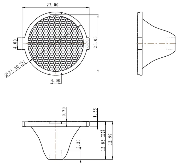 Lens flood light DK-22-60-LENS-H14-XPE2 1