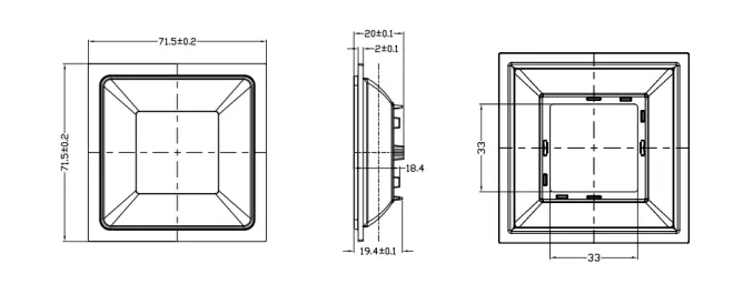 Office light lens DK-35x35-GSZ+DK-35x35-85-LENS-3