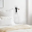 Bedside Recessed Wall Lamp USB Charging Reading Wall Lamp