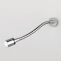 Embedded bedside reading light with switch metal hose 3W warm light LED bedside wall lamp