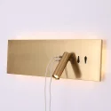 Indoor Ambient Light Bedside Lamp with USB Charging White Bedroom LED Wall Lamp