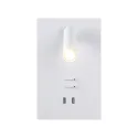 White modern minimalist bedroom mood light USB rechargeable LED reading wall light