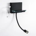 USB wireless charging LED reading wall lamp