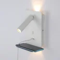 Bedroom Wall Mounted LED Bedside Wall Light with Switch USB Charging Wall Light