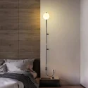 Modern Plug-in Black/White Wall Sconce glass lampshade Indoor Wall