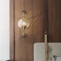 Retro elegant industrial style Glass Shade Brass Wall Light