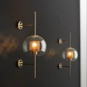 Retro elegant industrial style Glass Shade Brass Wall Light