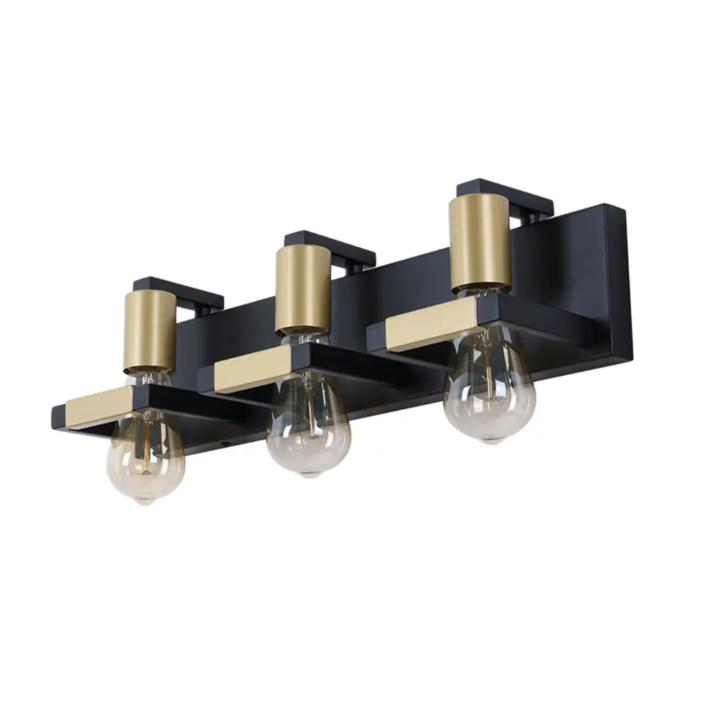 Modern Wall Light Black Industrial Metal Bathroom Light