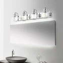 Modern minimalist glass mirror front light Chrome wall light bathroom wall light