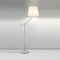 Metal fabric shade floor lamp
