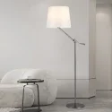 Metal fabric shade floor lamp