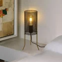 Metal mesh table lamp