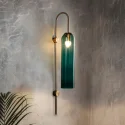 Metal glass wall lamp