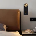 Metal bedside reading wall lamp