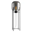 Industrial Style Metal Bracket Round Glass Shaped Decorative Floor Lamp