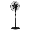 Low price 16 inch electric 45w strong power three speed swing 5 blades dc home air cooling stand fan