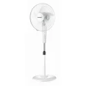 Adjustable height 16 inch 3 speeds quiet energy efficient white oscillating pedestal stand fan durable safety fan for room
