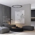 BPE-1021 Modern Round aluminum dining room living room hotel LED lighting Pendant Hanging Popular
