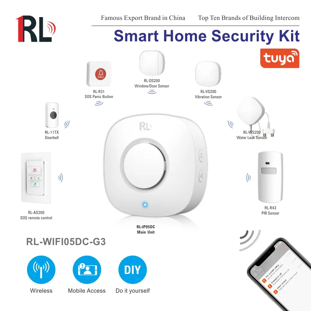 Smart hub,gateway for smart home, RL-WIFI05DC-G3, Tuya smart, 2.4GHz WiFi, automation, push notification, up to 15 RF 433MHz sub devices 1