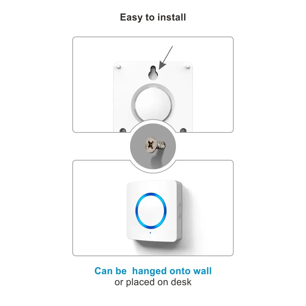 Indoor siren and chime for smart home, RL-WALM01, Tuya smart, 2.4GHz WiFi, 90dB, no hub needed, automation 7