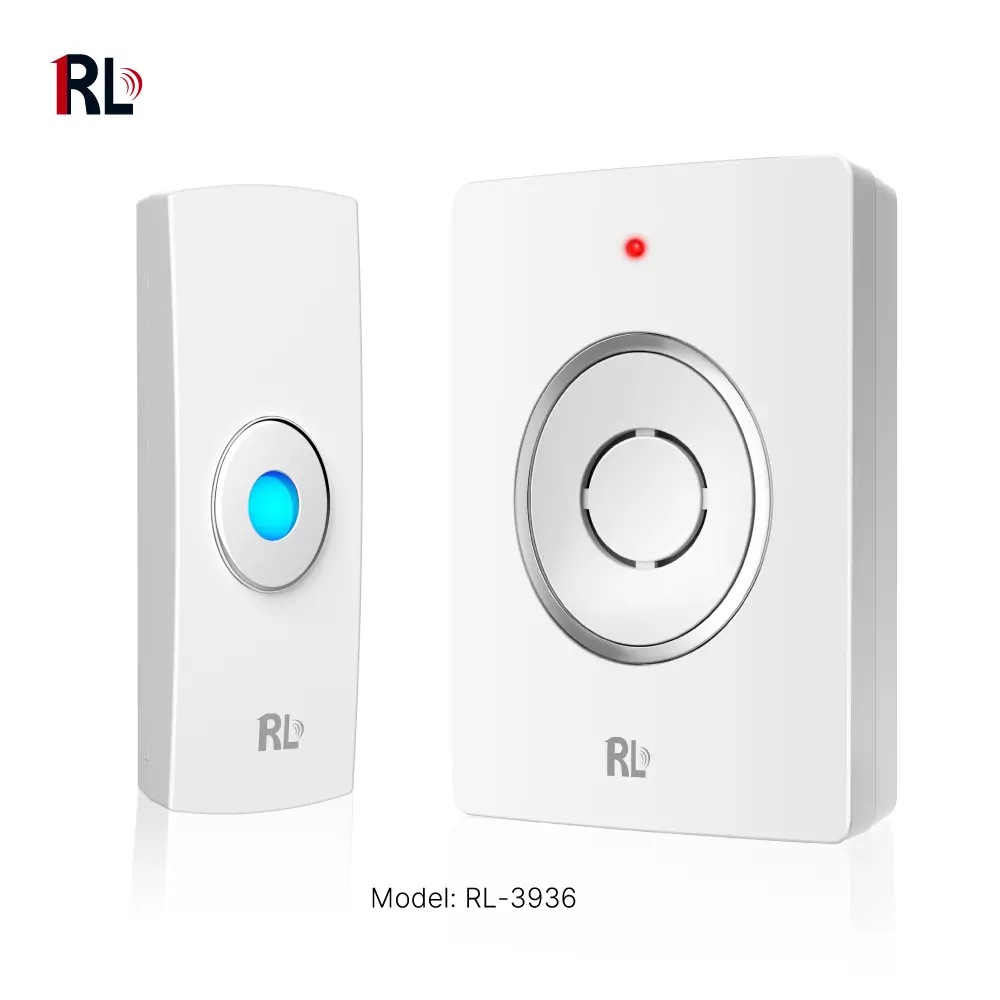Wireless doorbell, door chime, RL-3936, battery-powered, anti-interference, 38 tunes/melodies/ringtones, 433MHz, 100 meters_01