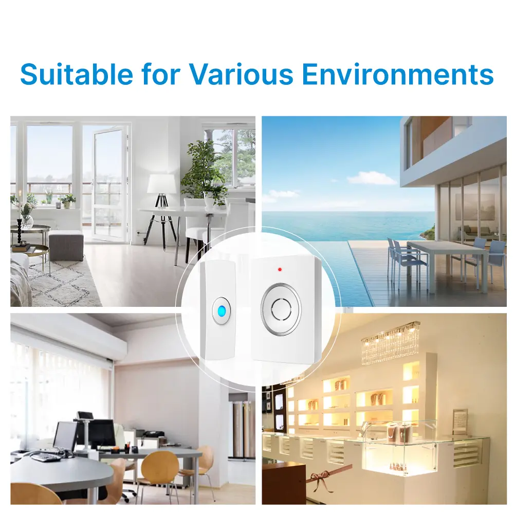 Wireless doorbell, door chime, RL-3936, battery-powered, anti-interference, 38 tunes/melodies/ringtones, 433MHz, 100 meters_11