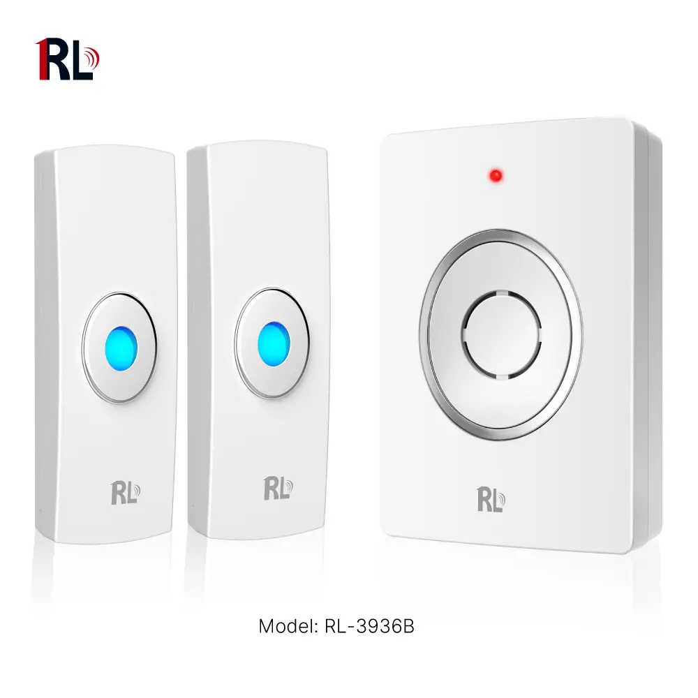 Wireless doorbell, door chime, RL-3936B, battery-powered, anti-interference, 38 tunes/melodies/ringtones, 433MHz, 150 meters_01
