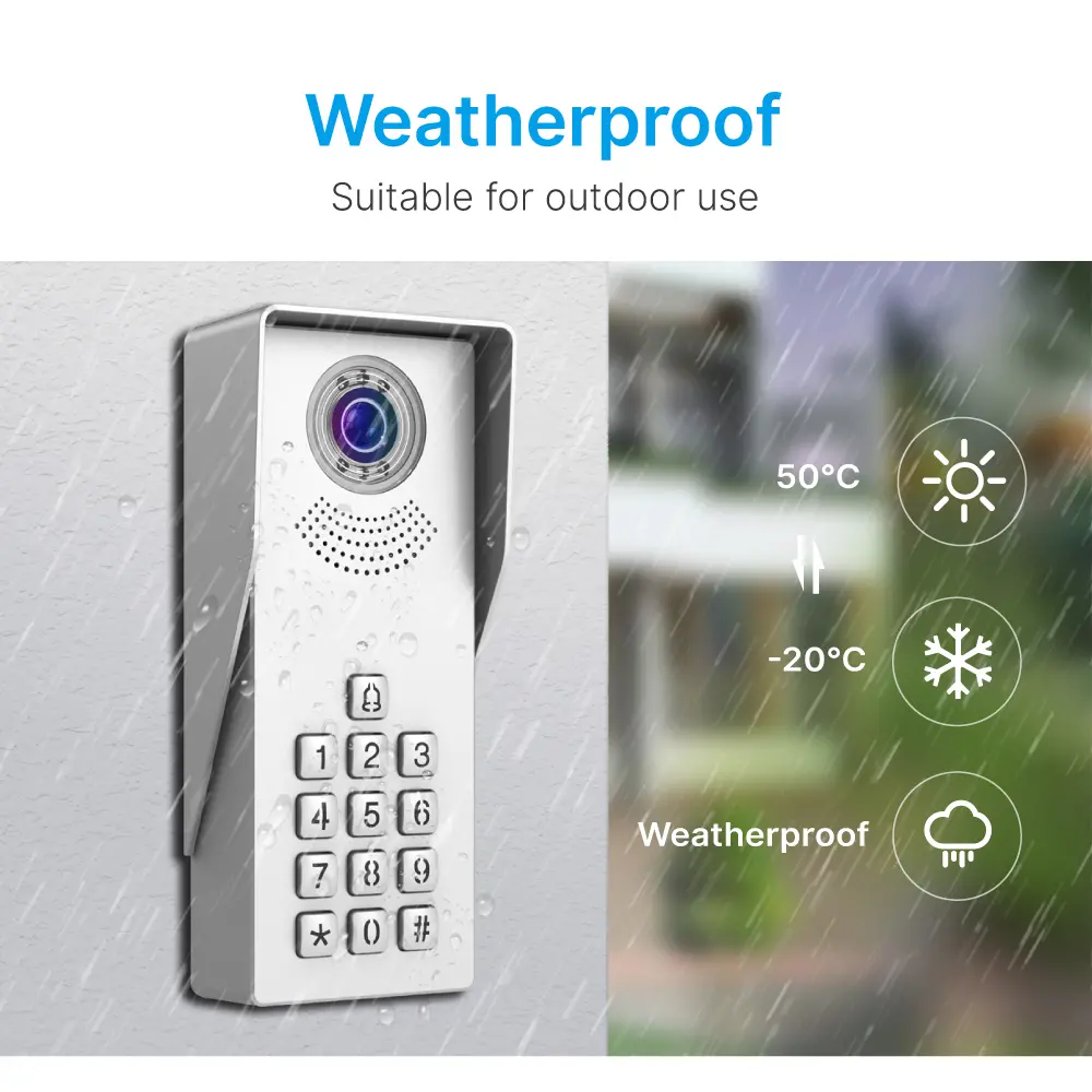 7inch WIFI AHD Video Doorphone #RL- Keypad tone indicating, with key pad back light design for easy operation at night. - Camera light compensation at night. - Release the electric lock and gate lock. - User code unlocking. - Monitor the outside. _05