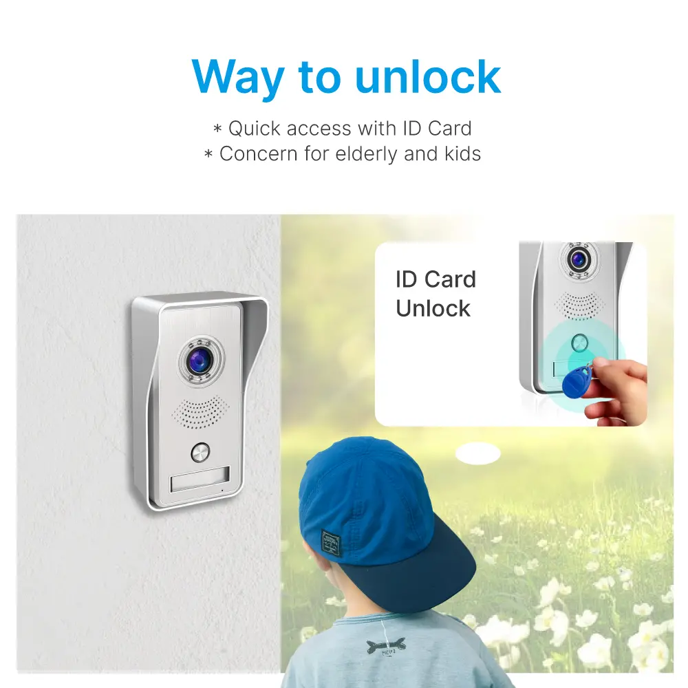 7inch WIFI AHD Video Doorphone #RL-A17IID-TY - With the Tuya Smart APP - Two million pixels AHD camera. - 16 melodies for option.- Electric lock and gate lock connection. - ID card unlocking._04